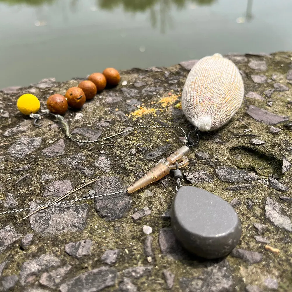 Giratorios para pesca de carpa, cambio rápido, negro mate, aparejo de pesca de carpa, aparejos terminales de pesca, paquete de 20 - imagen 5