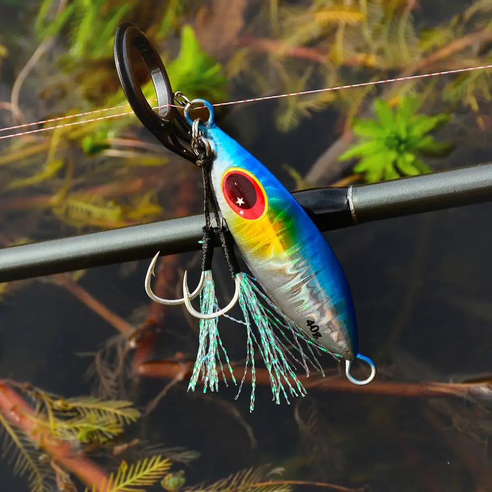 Señuelo de plantilla lenta de Metal, cebo biónico Artificial duro, 30g, 40g, 60g, señuelo de Jigging, plantilla de bajo de atún, señuelos hundidos para barco de mar, pesca Inchiku - imagen 5