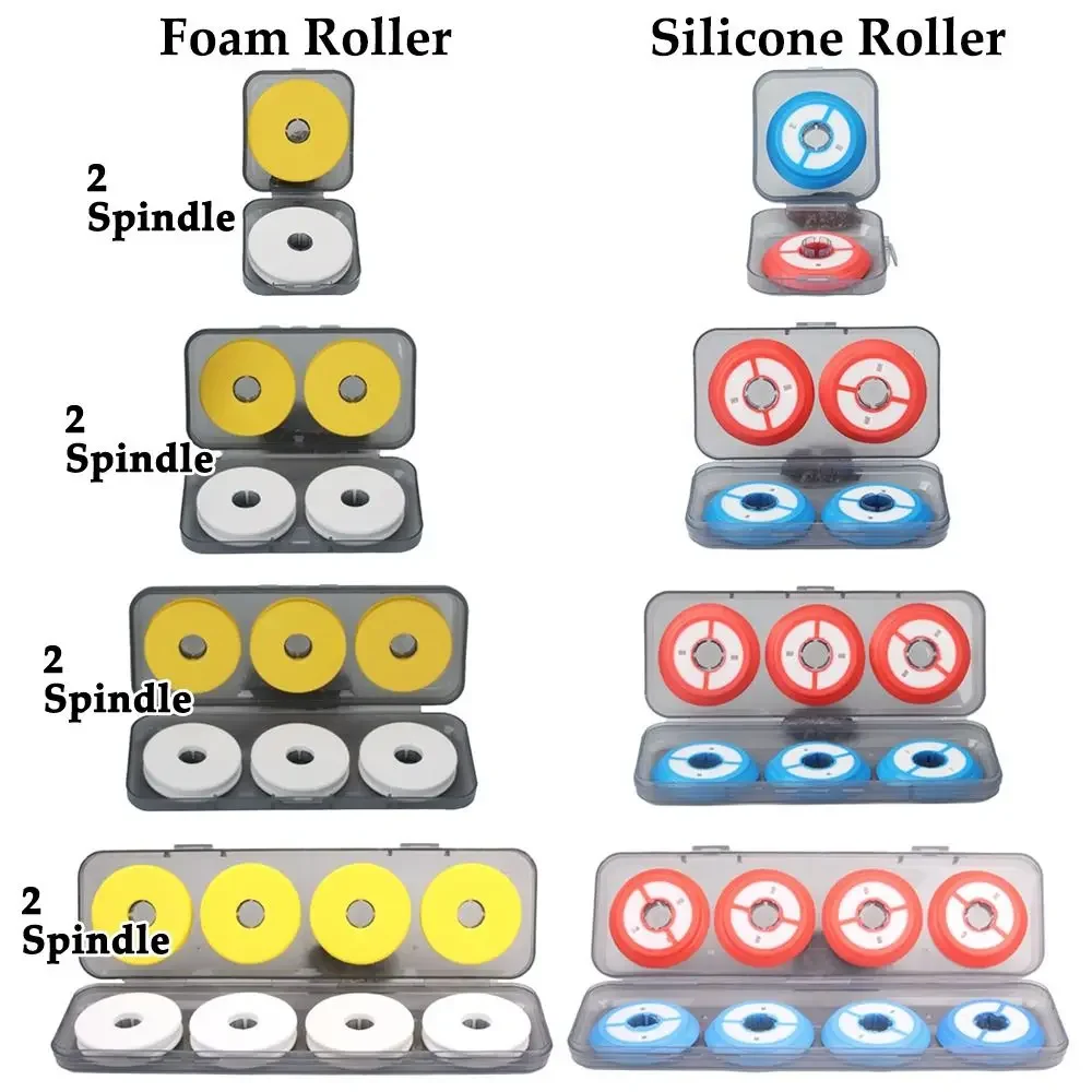 Caja de línea principal de pesca de 2-6 husillos, carrete principal de silicona/espuma, tablero de bobinado cerrado, herramienta portátil con caja de almacenamiento de línea, 1 Uds. - imagen 5