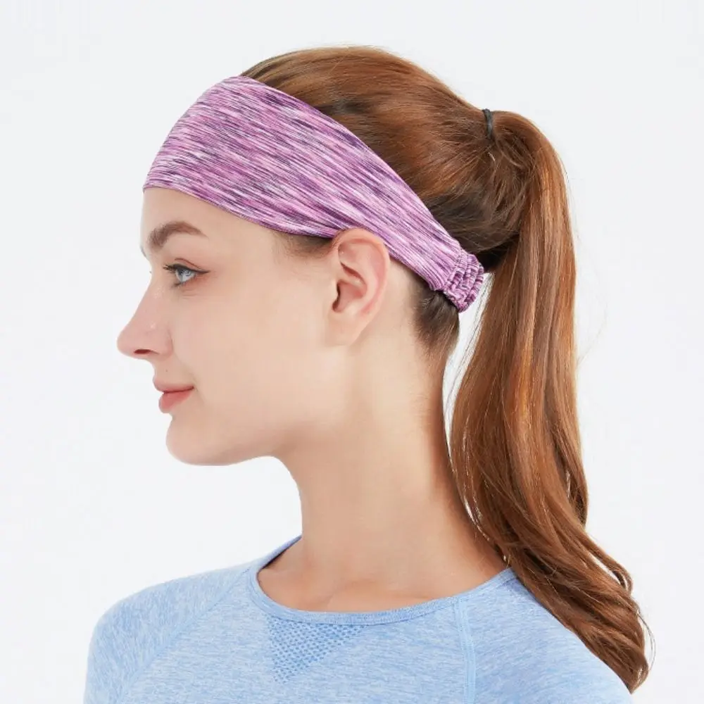 Diademas elásticas para Yoga, fibra de poliéster/el LICRA, banda para el sudor transpirable para Yoga, absorbe el sudor, banda para el cabello duradera para Yoga, bicicleta para montar - imagen 2