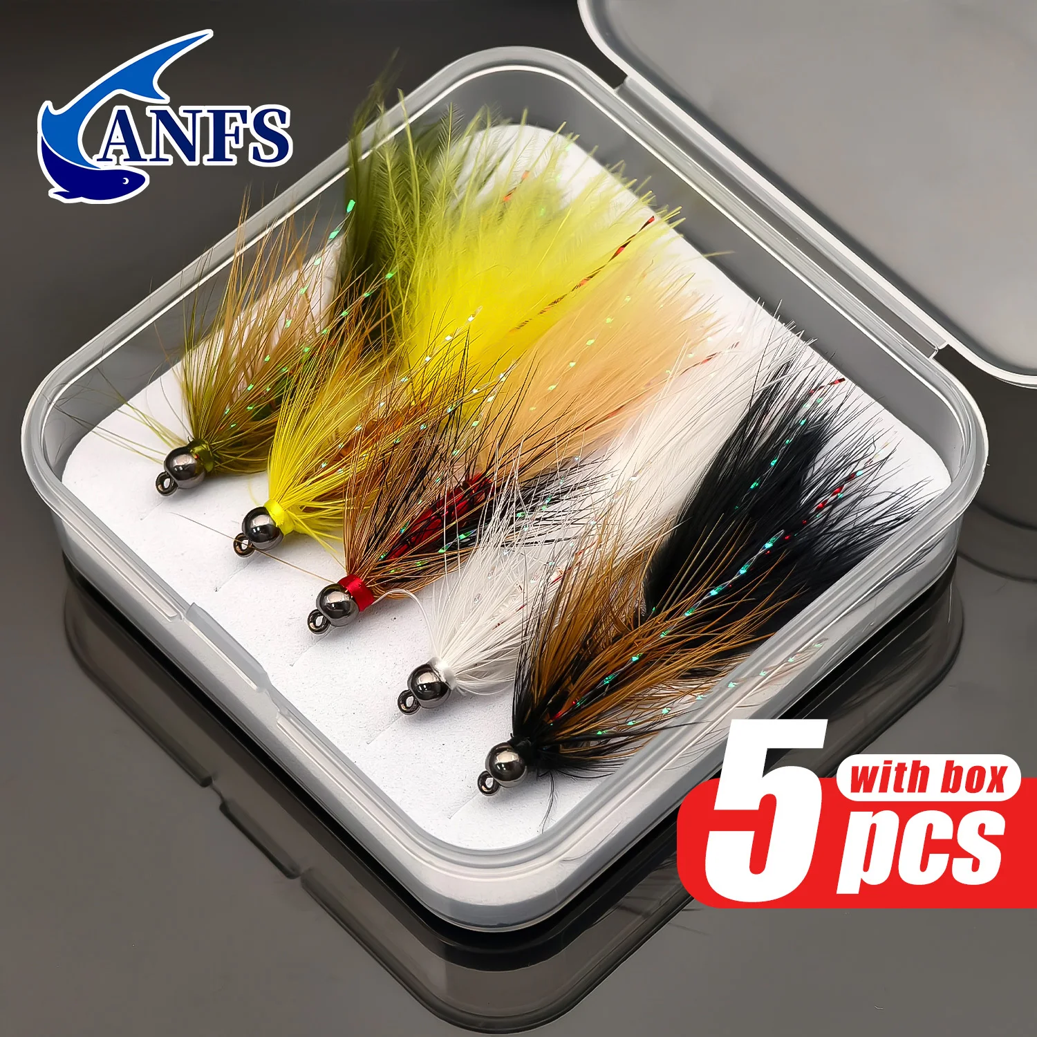 ANFS cuentas de cobre lanoso para mosca Bugger Streamers - imagen 2