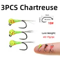 3pcs chartreuse