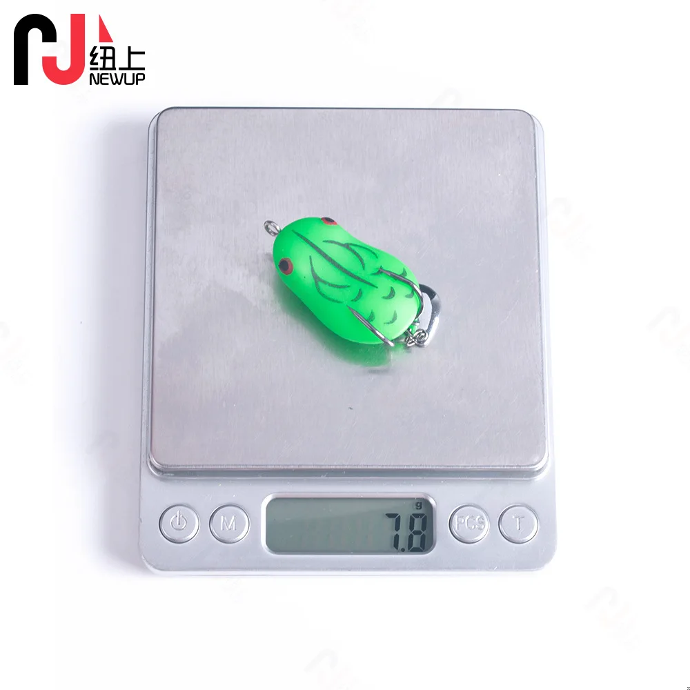 Señuelo de rana, cebo con lentejuelas, doble gancho, 8G/14G - imagen 3