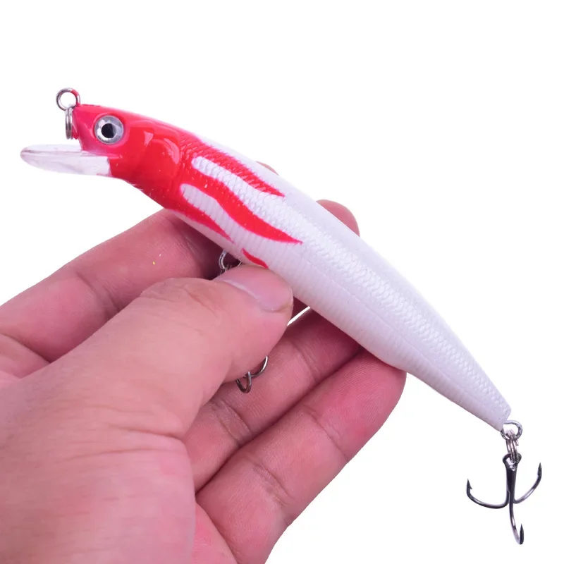 Señuelo de pesca Minnow, cebo duro con 12cm, 15,5g, Swimbait flotante, aparejos de pesca, señuelos de lubina, ojos 3D, Crankbait Wobblers, 1 ud. - imagen 3