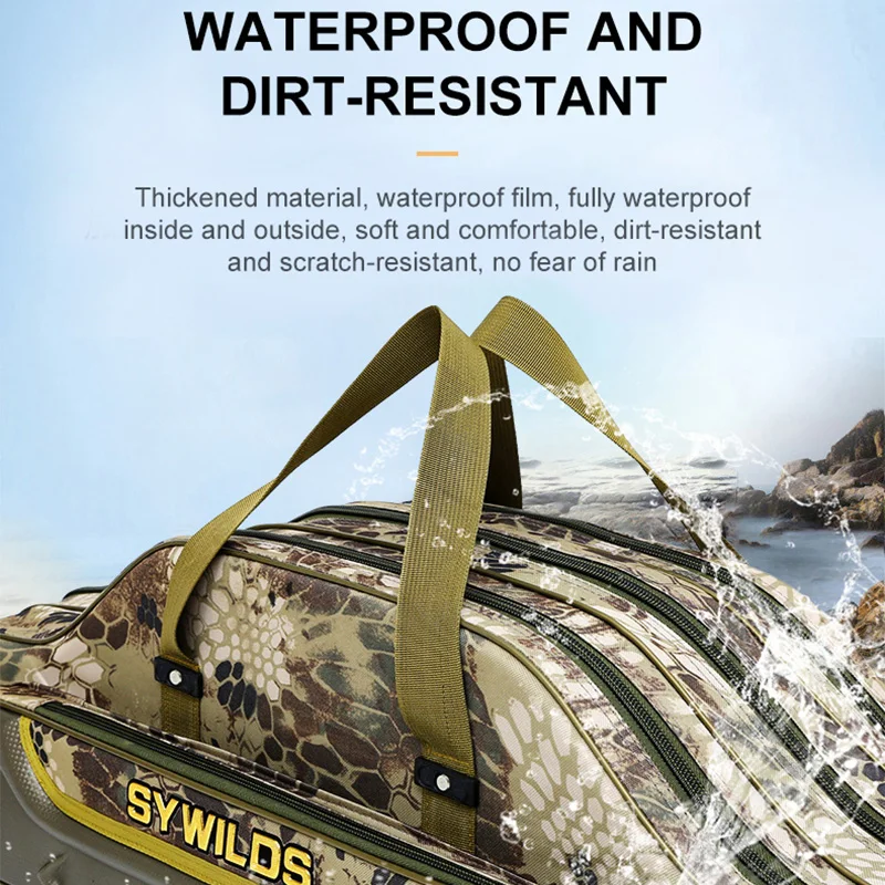 Bolsa de caña de pescar para deportes al aire libre, gran capacidad, 2/3/4 capas, 120CM-130CM, bolsa de equipo de pesca, estuche de almacenamiento de pesca impermeable XA133G - imagen 5