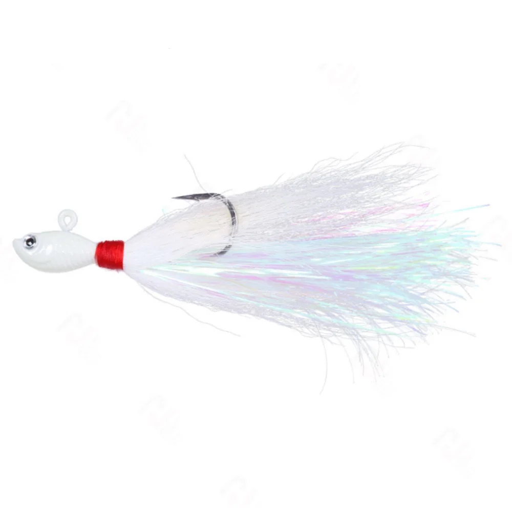 Bucktail Jigs 7g 10g 14g 21g 28g 42g 56g 82g Metal Jig Saltwater Hook Jigging Lure Jigs Bait For Mahi Marlin Waho Tuna Fishing