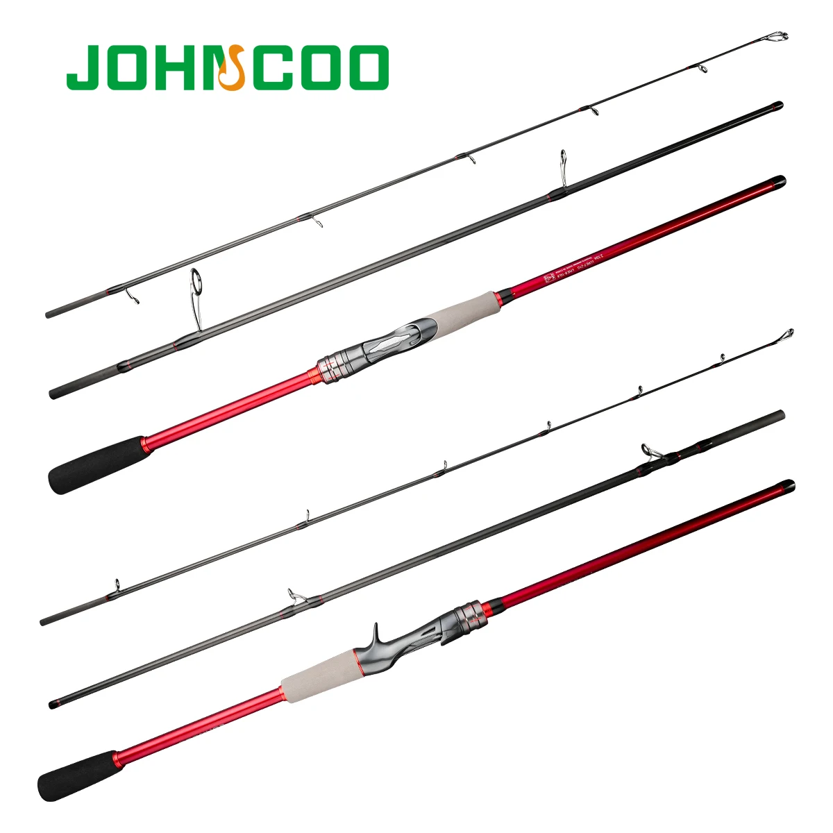 Johncoo 1,68 m-2,7 m caña de pescar de viaje caña de pescar de fundición larga UL ML MH acción caña giratoria caña de pescar de fundición de alta calidad