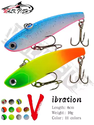 Señuelo VIB Walk Fish – Silicona vibrante negra para fondo