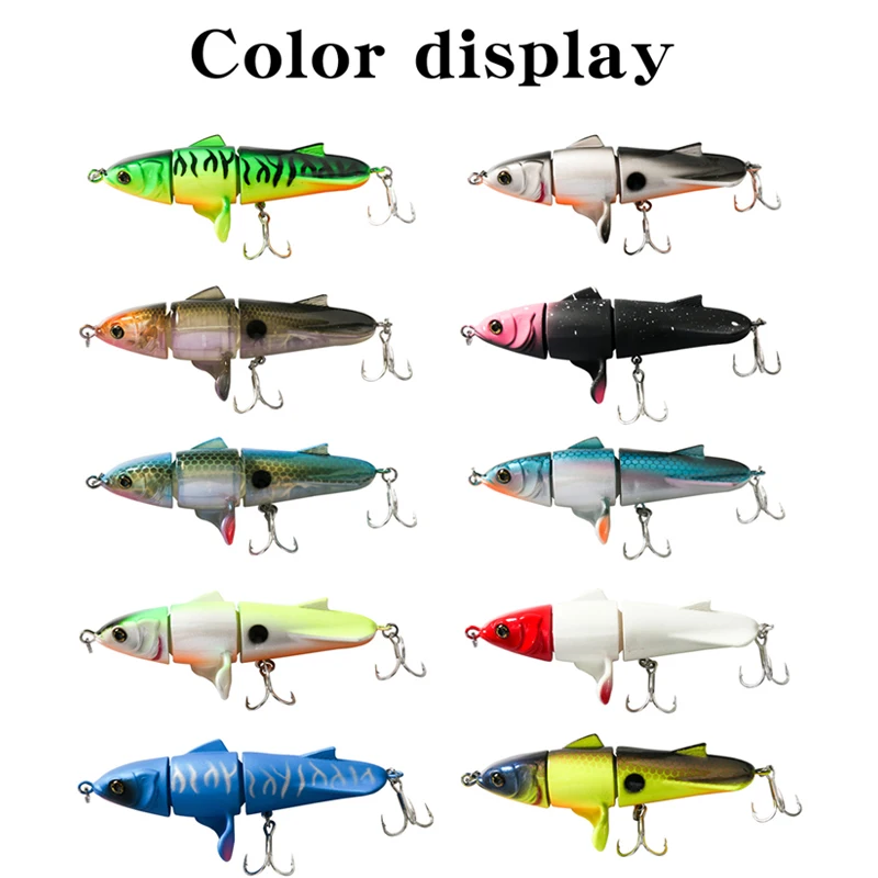 Señuelo de pesca de 11cm/24g con hélice, cebo Artificial flotante, accesorios de pesca de lubina, 10 colores - imagen 5