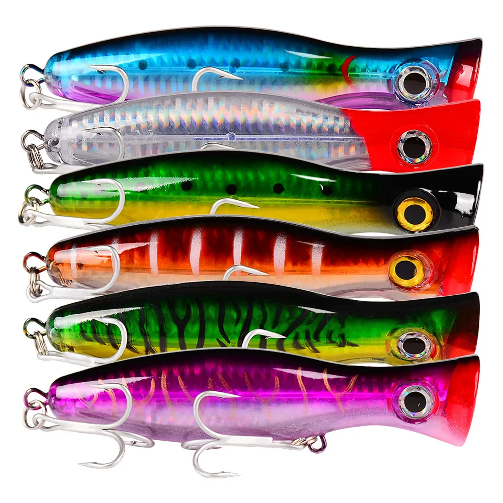 Nuevo cebo Popalua de 6 colores, 13CM43G, cebo duro de plástico flotante, Swinger Artificial, aparejos de pesca de plástico con anzuelo, pesca en el mar - imagen 3