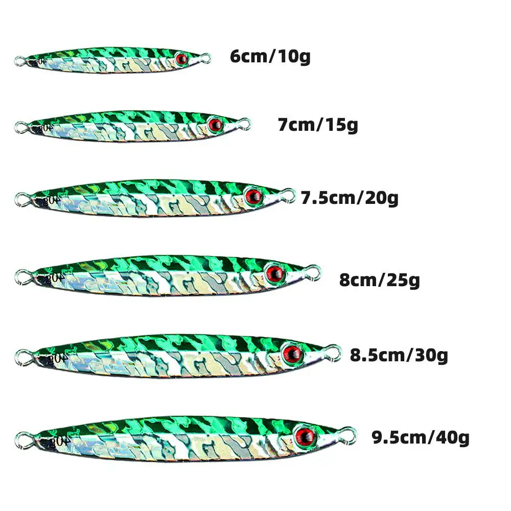 Señuelo de anzuelo de pesca, 10g/15g/20g/25g/30g/40g, señuelo de pesca de aguas profundas, señuelos artificiales de Jigging con anzuelo doble - imagen 2