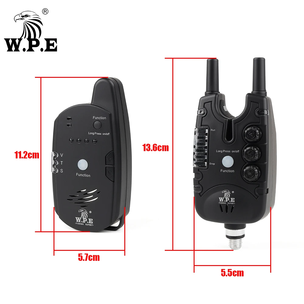 Alarmas de mordida LED inalámbricas W.P.E para carpa - imagen 2