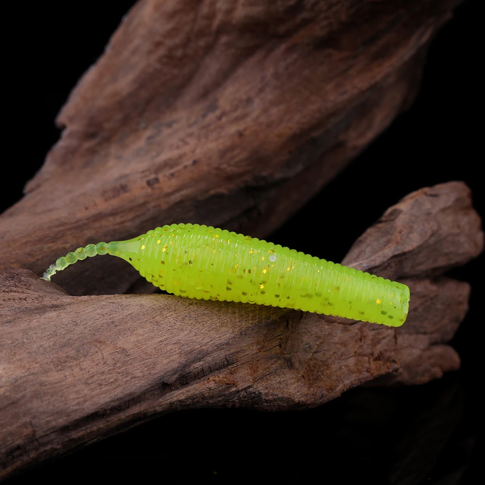 WALK FISH-Señuelos de pesca suaves flotantes, 6 uds., 55mm, 2,6g, cola de aguja TPR, cebo de gusano, Wobblers, camarones, Lucio Artificial, aparejos de lubina - imagen 5