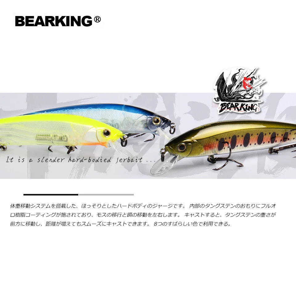 Bearking 13cm 22g Top Minnow suspensión para pesca señuelos duros Wobblers calidad cebos profesionales Crankbaits cebo Popper M131 - imagen 5