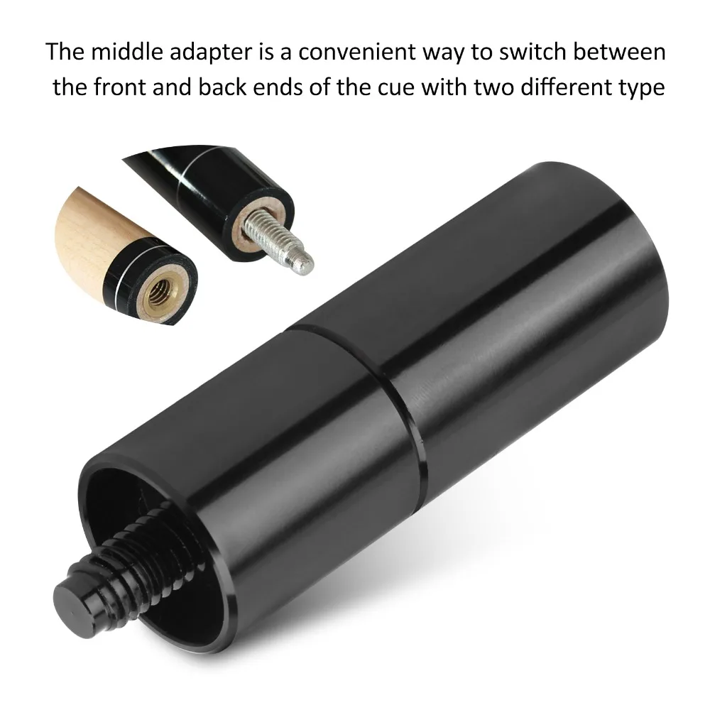 Accesorios de billar, extensión de taco de billar de aluminio, 5/16-18 dientes, extensor de taco de billar compacto, extensor de eje medio, tacos de billar - imagen 5