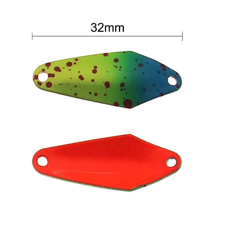Cuchara de pesca de trucha HISTOLURE con un solo anzuelo, cuchara de Metal fundido de 2,3g, cebo giratorio de pesca de dos lados de color - imagen 2