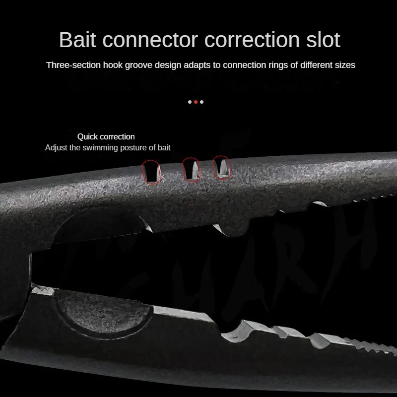Alicates de Pesca de acero de alto carbono, alicates multifuncionales, abridor de bucle de nariz larga, alicates Luya, accesorios de engranajes, herramientas de Pesca, Material - imagen 3