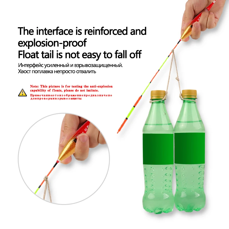 Flotadores de pesca Nano compuestos, boya de agua dulce, boya sensible de pez grande, cola dura, herramientas de flotadores de pesca Boya estables, 1 ud. - imagen 5
