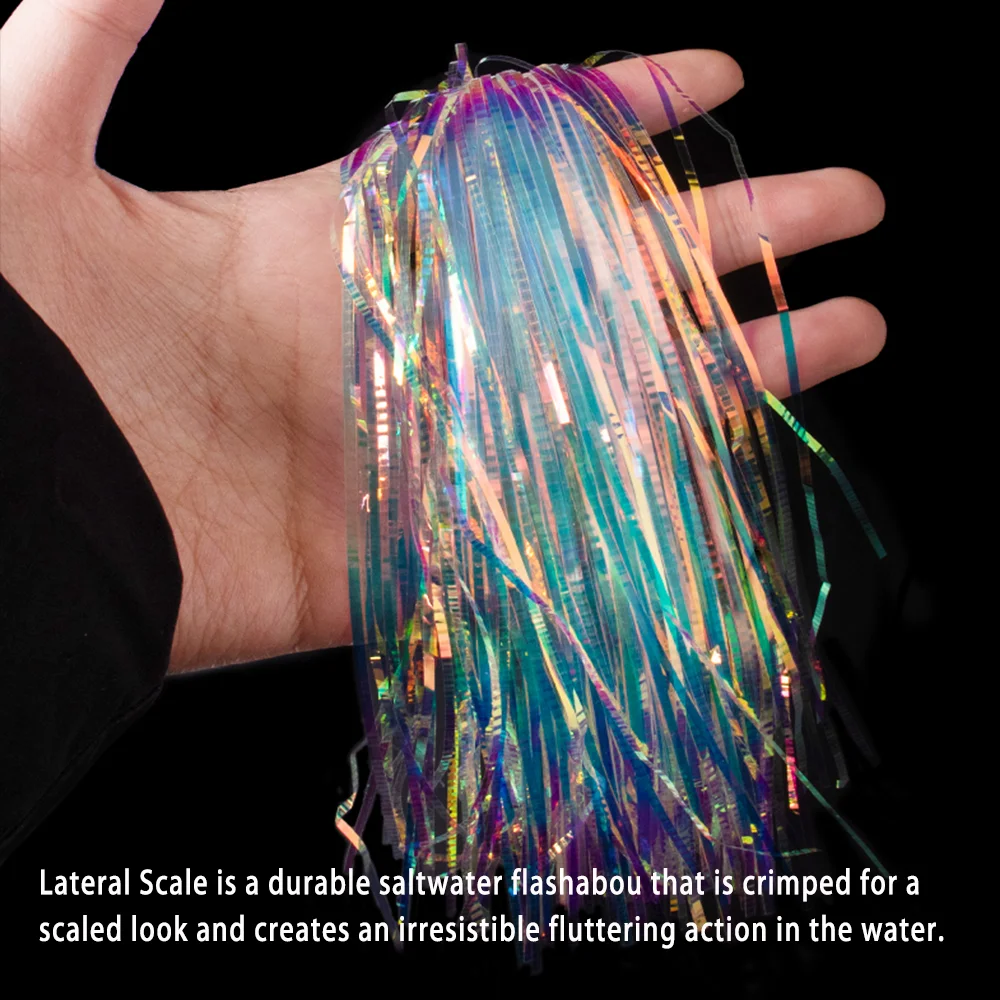 Linternas de escala Lateral para agua salada, hebras de Flashbou, Spinnerbait, Minnow, Streamer, cebos de pesca, materiales de atado de moscas - imagen 4