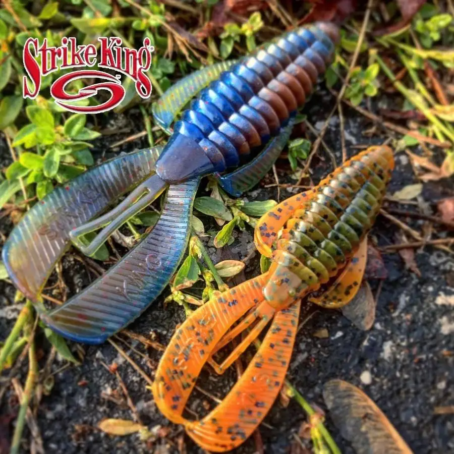 American Strike King Luya cebo suave grupo de pesca de Texas diseño KVD RGBUG3 pulgadas 4 pulgadas obstáculo camarones - imagen 2