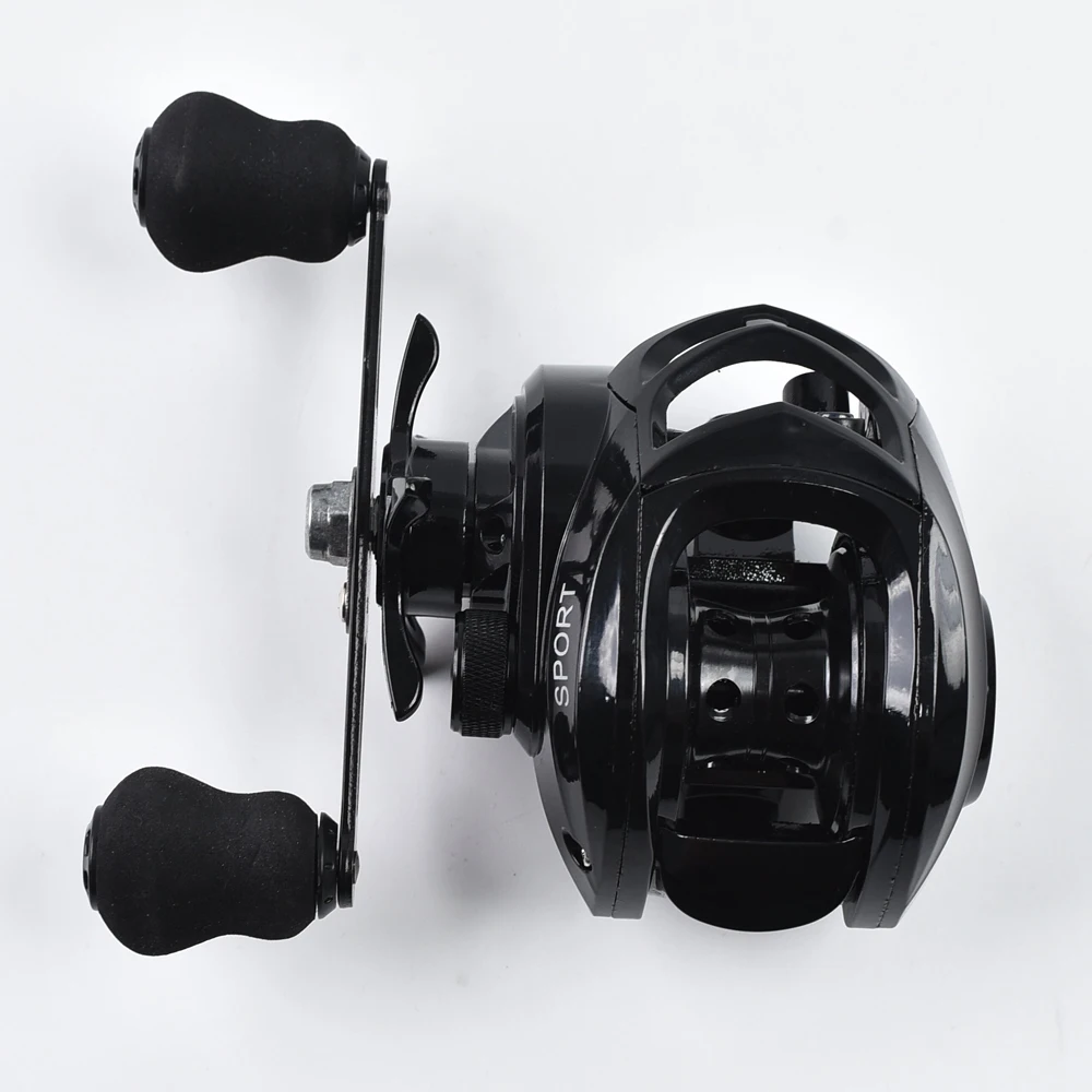 Carrete de arrastre máximo de 12kg para Baitcasting, mano izquierda/derecha, alta velocidad, relación de engranaje 7,2: 1, sistema de frenos magnéticos de agua dulce y salada, carrete ultraligero - imagen 4