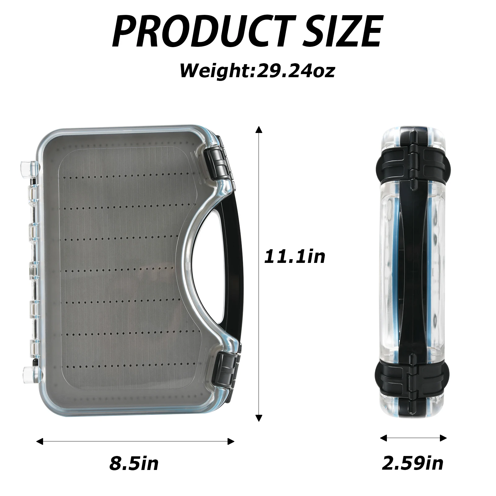 Goture-señuelo de pesca con mosca, resistente al agua, cebo, trucha, moscas, caja de almacenamiento, contenedor, señuelo de pescado de doble cara, línea de cebo, gancho, caja de aparejos - imagen 4