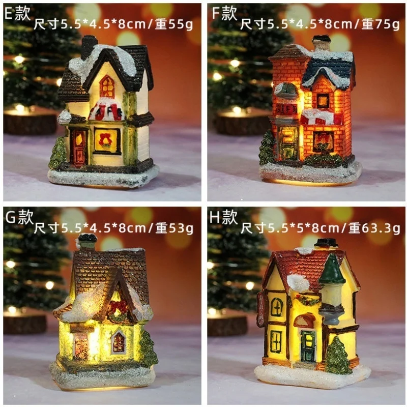Casa de resina micropaisaje – Decoración navideña artesanal para regalo
