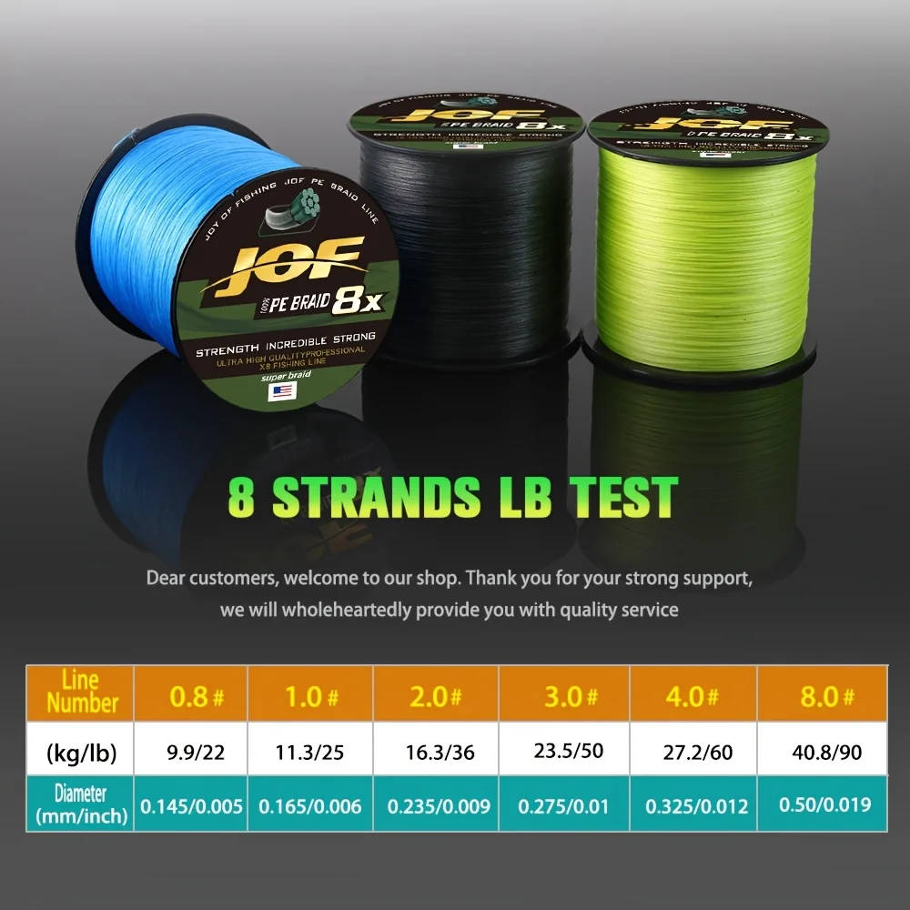 JOF-sedal de pesca trenzado de 8 hebras, 500M, X8 PE, accesorios de pesca para equipo de pesca, pesca de carpa, productos de pesca, nuevo - imagen 4