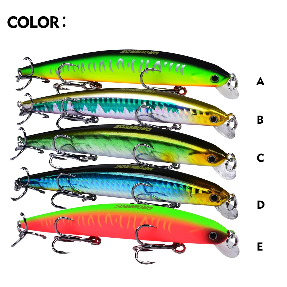 Señuelo de pesca de pececillo que se hunde, cebo duro Artificial láser Wobbler para trucha, lubina, equipo de natación Jerkbait de fundición larga, 125mm, 16g - imagen 3