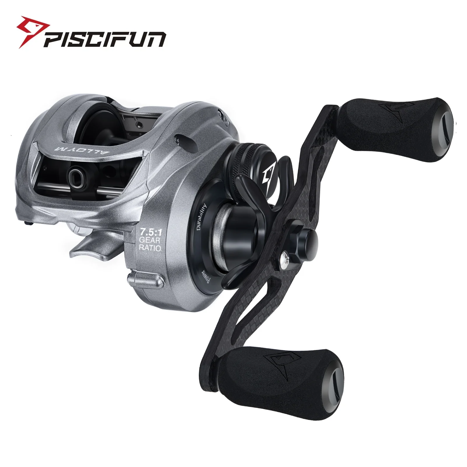 Carrete de pesca de agua salada fuerte, aleación Piscifun M, arrastre máximo de 10KG, 22LB, con rodamientos de escudo de alta y baja velocidad