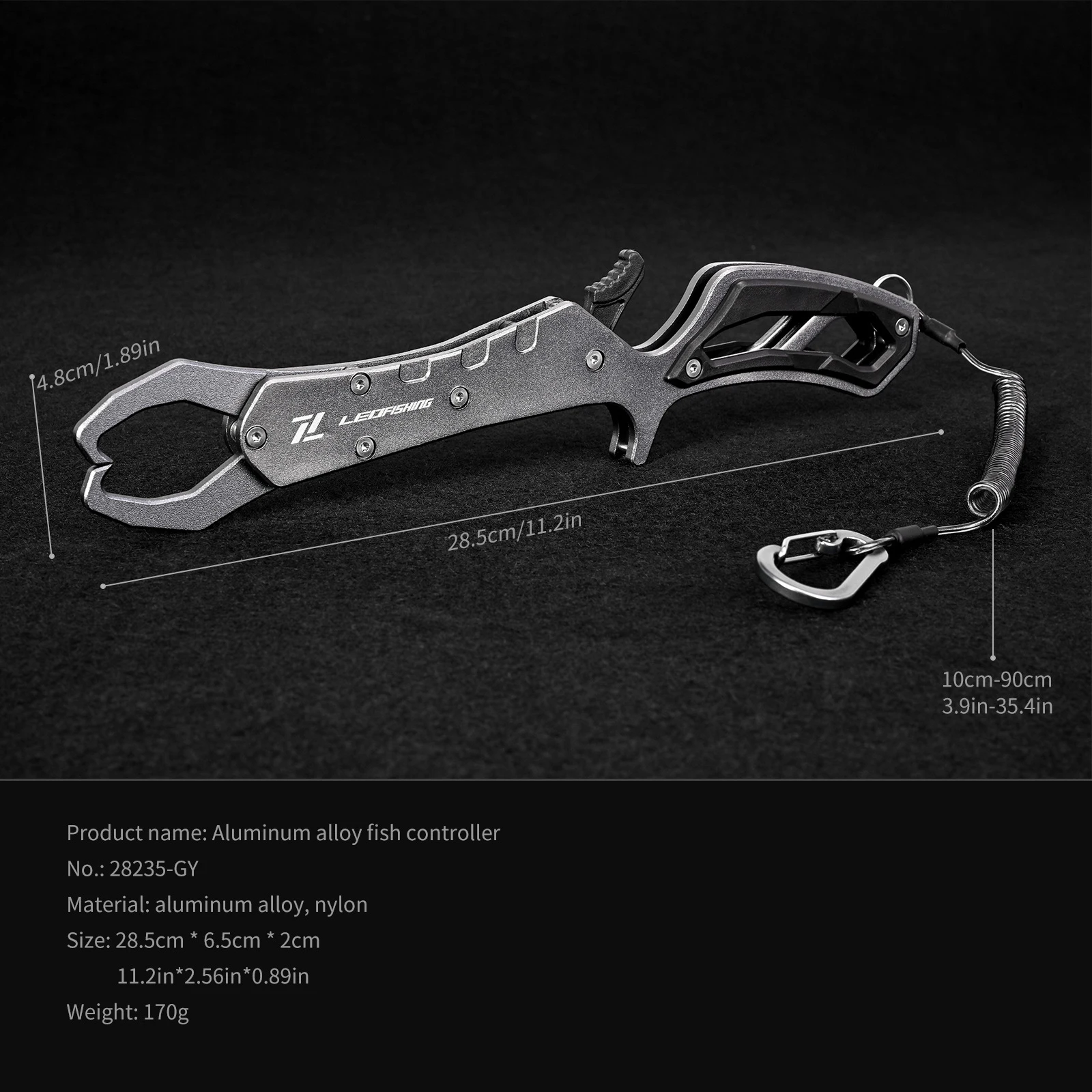 ‌ Pinza para pescado Aleación de aluminio ‌ Dispositivo de sujeción de peces con cuerda de retención, herramientas de pesca al aire libre - imagen 3