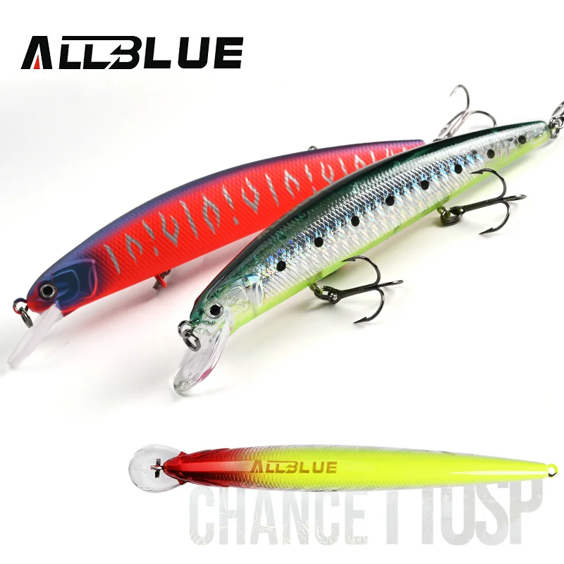 ALLBLUE-señuelo de pesca suspendido JERKBAIT CHANCE 110SP, 110mm, 16g, 1-2m, Wobbler Minnow, Lucio largo, aparejos de cebo Artificial - imagen 4