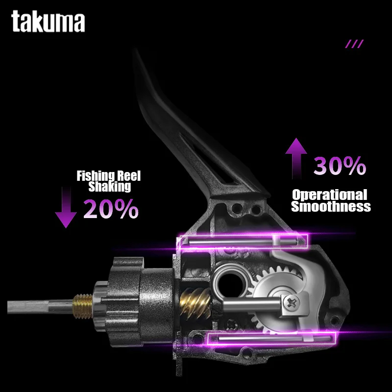 TAKUMA 2025 nuevo carrete giratorio LINGXI 150-153g 5,2: 1 7 + 1 carrete CNC de fibra de carbono súper ligero rodamientos de acero inoxidable carrete de pesca - imagen 4