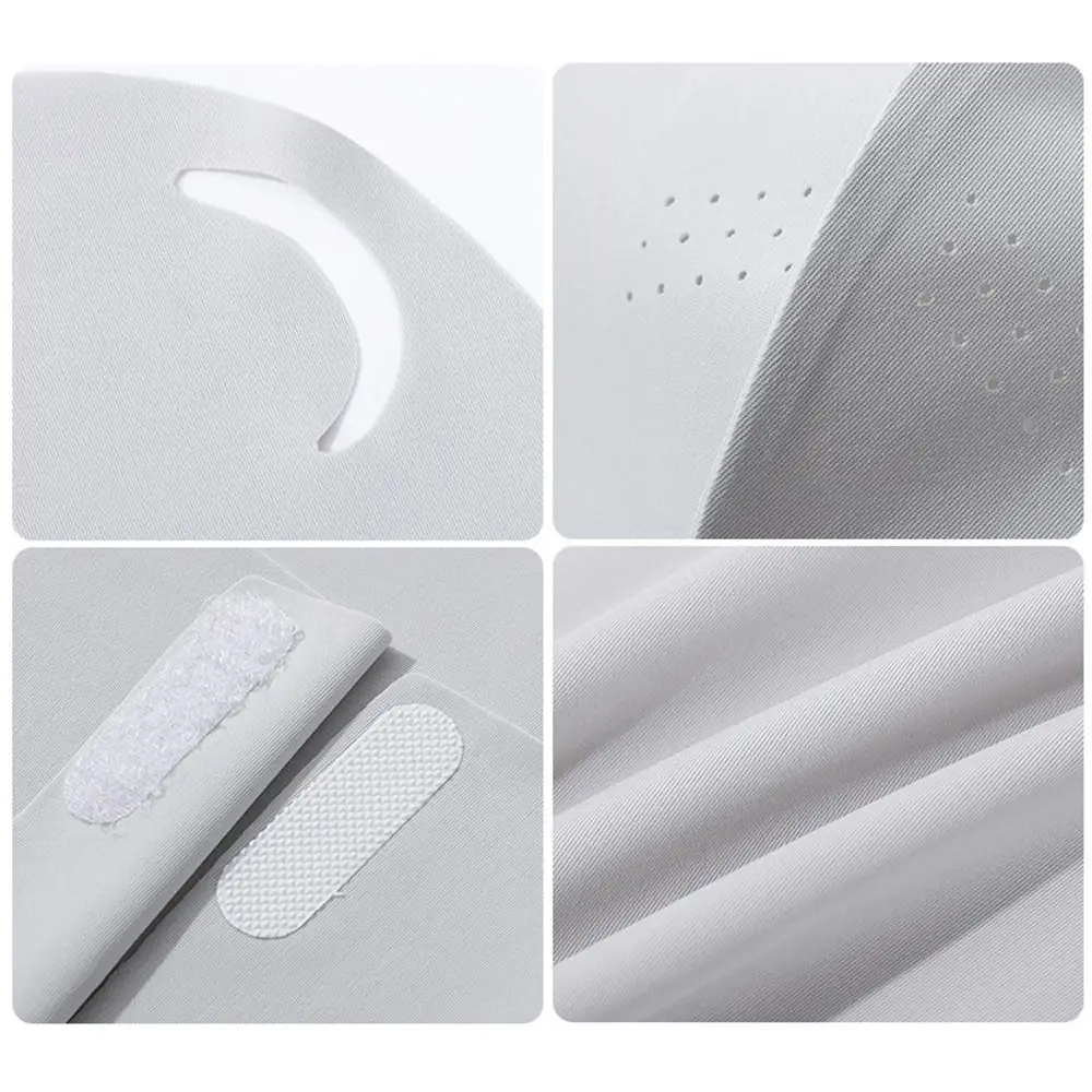 Máscara de protección solar de seda de hielo a la moda UPF50 + cara completa Anti-UV bufanda para el cuello protección del cuello sombrilla transpirable máscara facial de verano - imagen 4