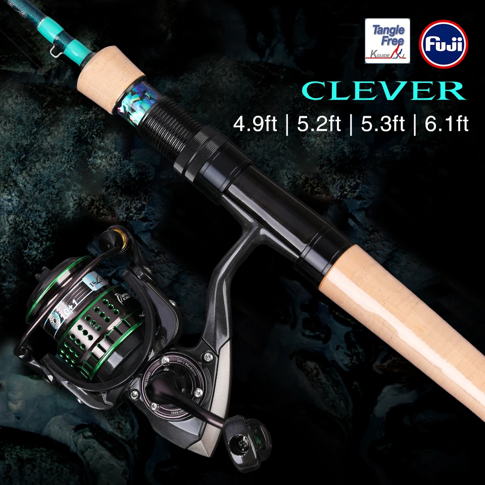 TSURINOYA CLEVER 1,45 m 1,57 m 1,6 m 1,85 m caña giratoria caña de fundición guía FUJI UL L juego de Pesca de 4 ejes señuelo de carbono caña de pescar - imagen 5