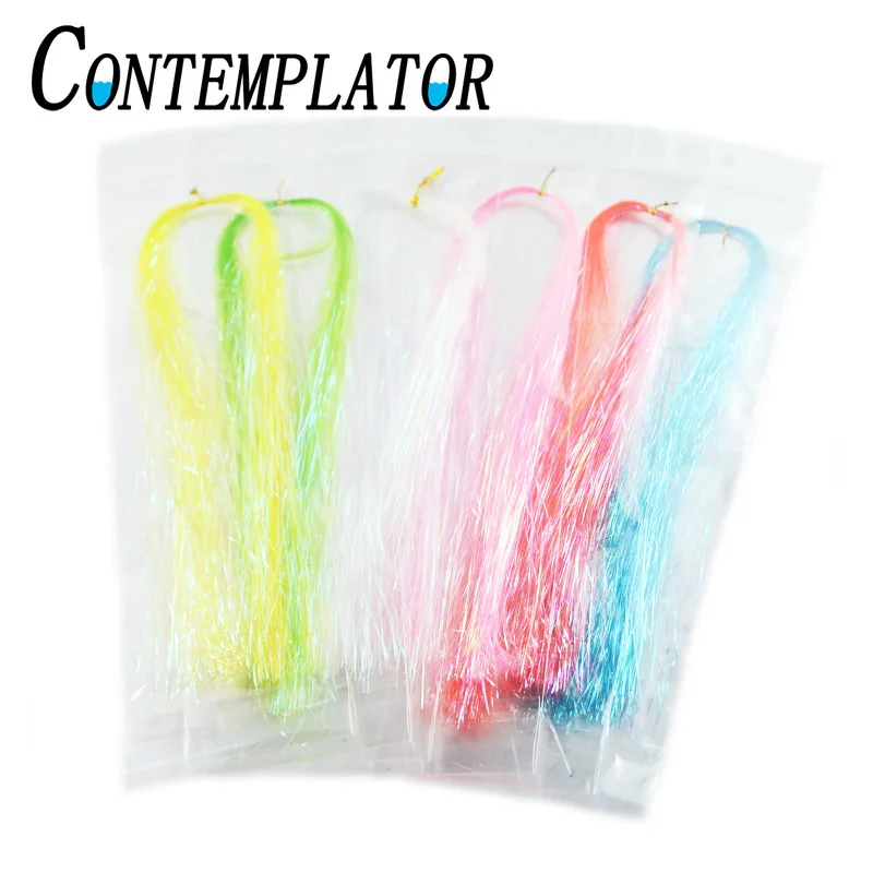 Hebras de Flash iridiscentes para streamer y atado de moscas - imagen 2