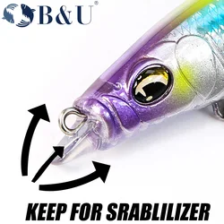 B&U Wobbler Minnow Sink – 50mm 8g Agua Salada Sin Labios