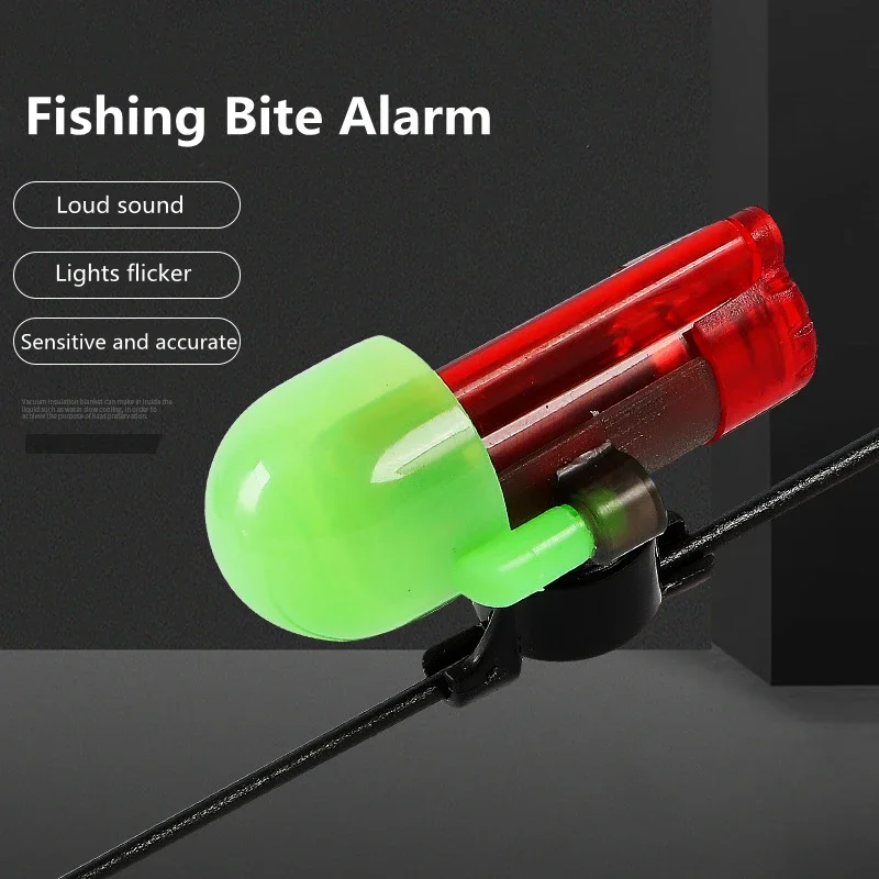 Juego de alarma y Swinger para morder pesca, Swingers de pesca resistentes al agua, indicador de picadura de pescado, Sensor de señal luminosa, accesorios de luz - imagen 2