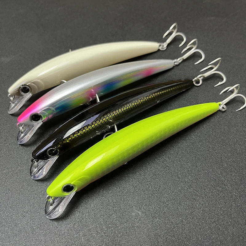 Señuelos de Pesca flotantes de pececillo, 110mm, 14g, Trolling, Twitch, Wobbler, Jerkbait, cebo Artificial, trucha de agua de mar, equipo de Pesca Swimbait - imagen 3