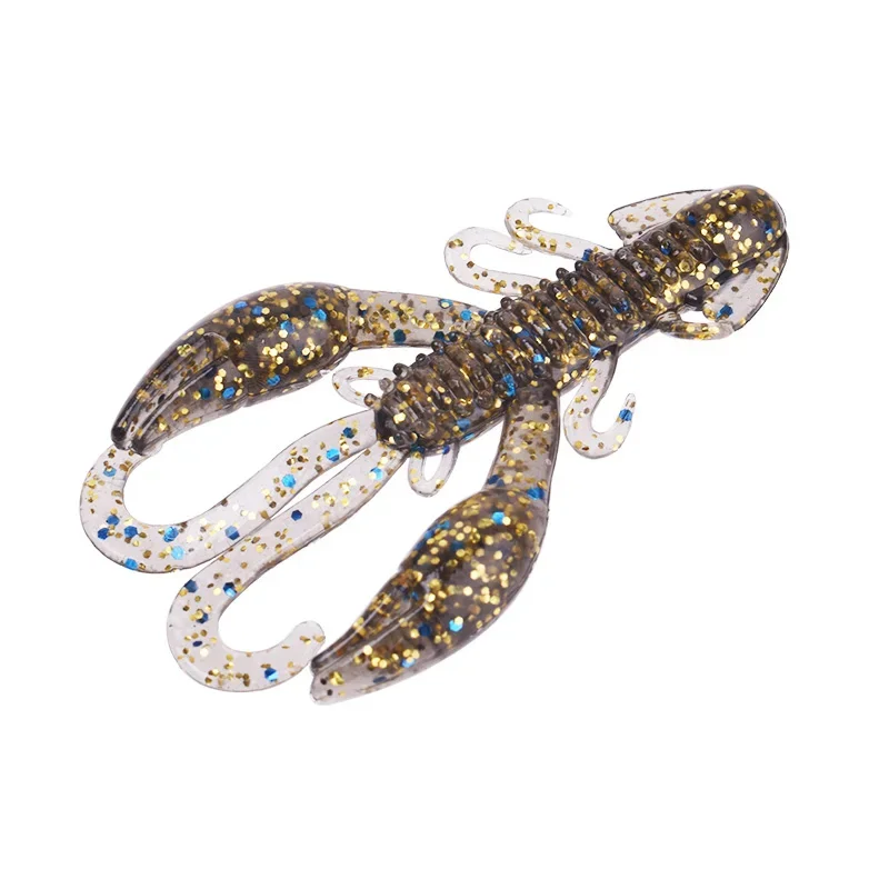 10 Uds. Cebo suave de larva de cangrejo, 5cm, 2g, plantillas Wobblers, olor a pescado, gusano, señuelo de pesca de silicona, lubina para carpa, Swimbait Artificial - imagen 4