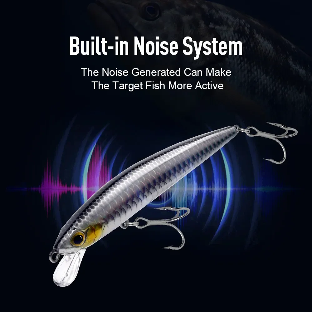 Señuelo de pesca suspendido Reino cebo de Minnow 80mm 95mm 110mm Jerkbait Wobblers Señuelo artificial duro señuelo para luzera - imagen 3