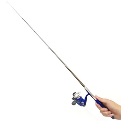 Caña de pescar con forma de bolígrafo de bolsillo portátil, Kit de carrete giratorio, Mini caña de pescar en hielo, invierno al aire libre, accesorios para peces con juego de carretes