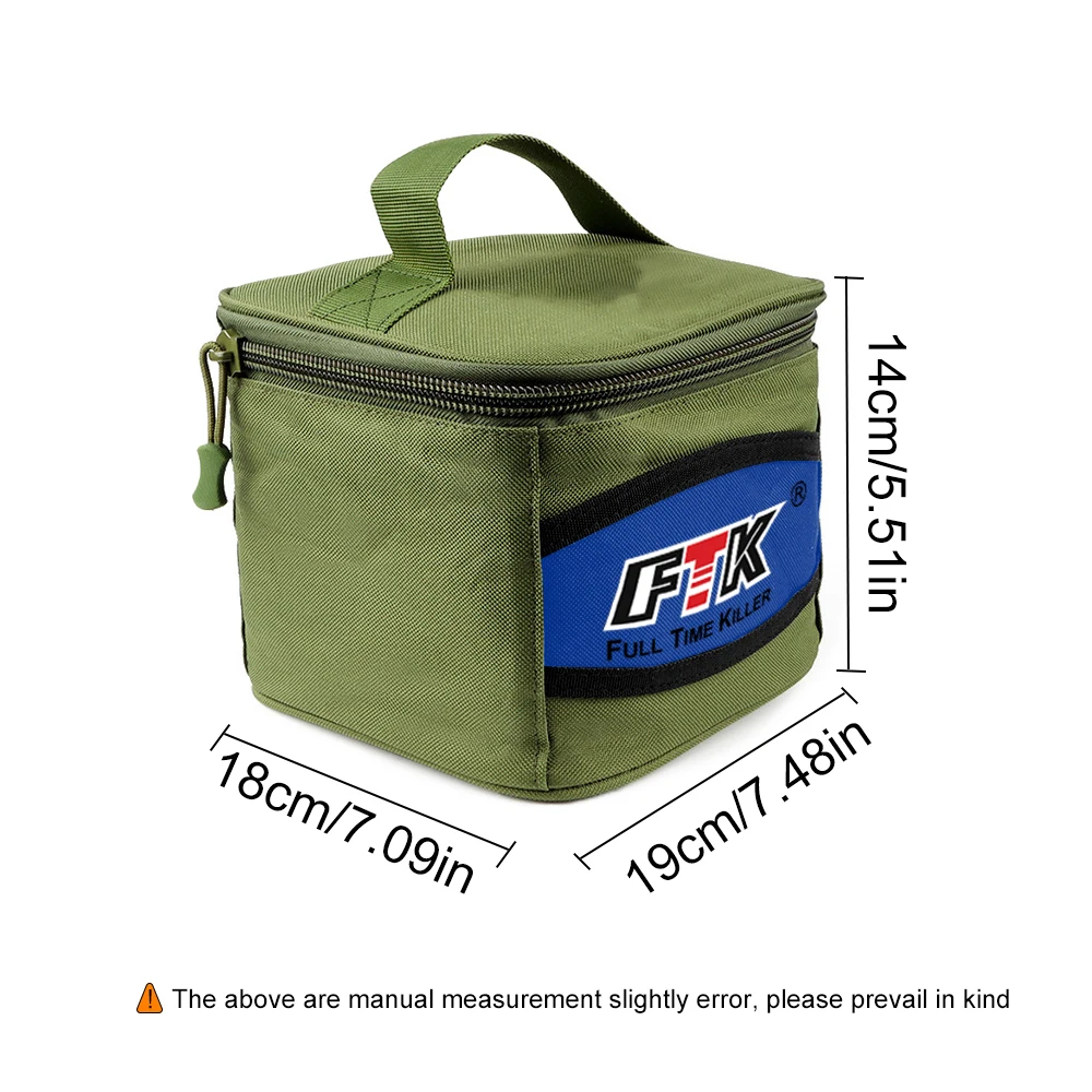 FTK-Bolsa de almacenamiento de carrete de Pesca, Estuche de transporte, carrete de tela Oxford, equipo de señuelo para carrete de Pesca, bolsa impermeable, accesorios de Pesca - imagen 2