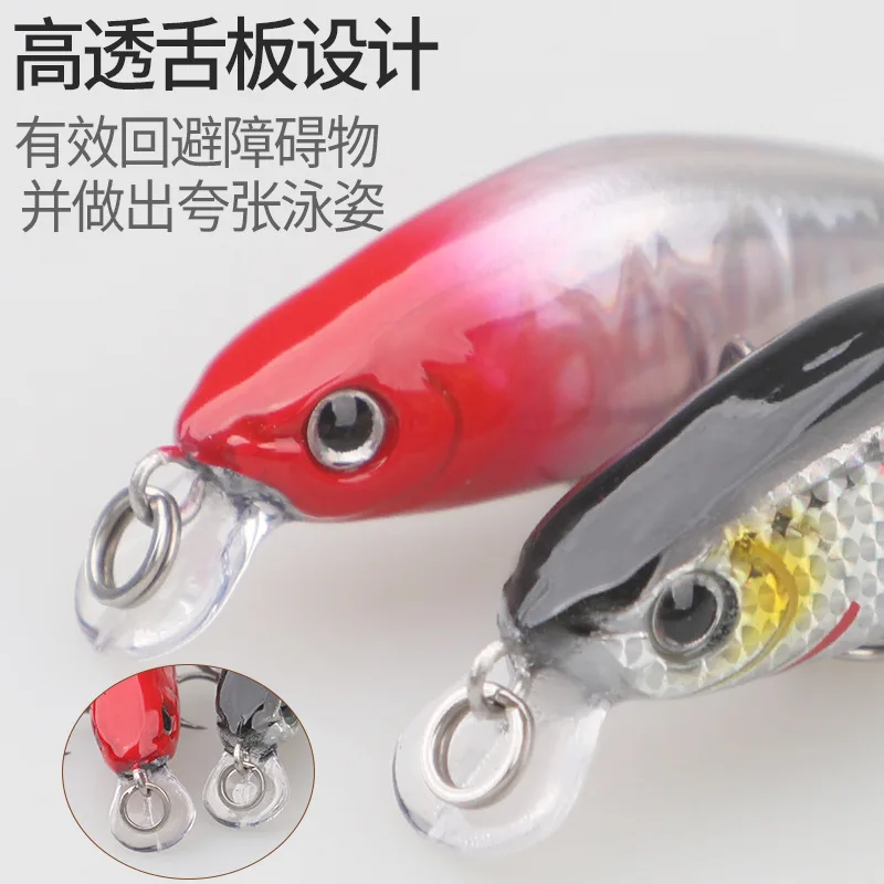 Mini pececillo hundido 40mm 2,4g Señuelos de Pesca Jerkbaits Peche cebo Artificial Wobbler señuelo para pesca de carpa lubina de trucha - imagen 4