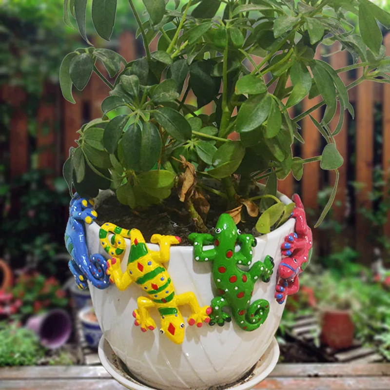 Colgantes de resina con lagartos trepadores para jardín y patio - imagen 4