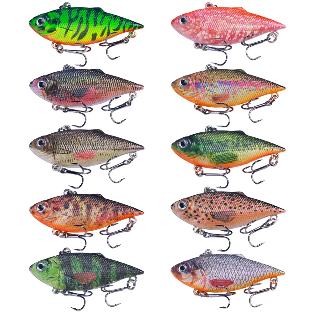 Señuelo de pesca de ratán Vib, 1 piezas, Wobblers de hundimiento para pesca de Lucio, Crankbaits, cebos de manivela, señuelos artificiales VIB de Metal de 6,4 cm/8g - imagen 5