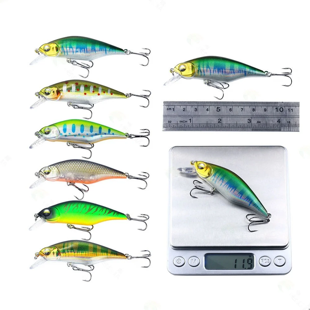 Señuelo de Pesca con ojos 3D flotante, Minnow artificial, Wobblers láser, 9,2 cm, 11,8g, Crankbait, aparejos de Pesca de plástico duro, 1 unidad - imagen 4