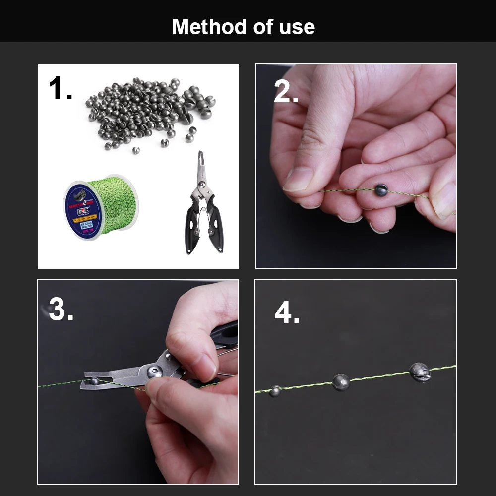 NGB 143 Uds 0,2g-1g Micro Split Shot plomo Combo pesca con mosca extraíble pesca en hielo plomo plomo pesas aparejos de pesca - imagen 5
