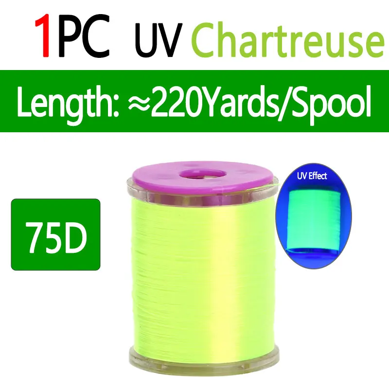 1PC UV Chartreu 75D