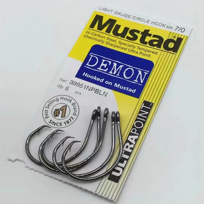 Mustad-gancho de púas para Pesca en agua dulce, accesorio Original de Noruega, resistente al óxido, 39951 - imagen 5